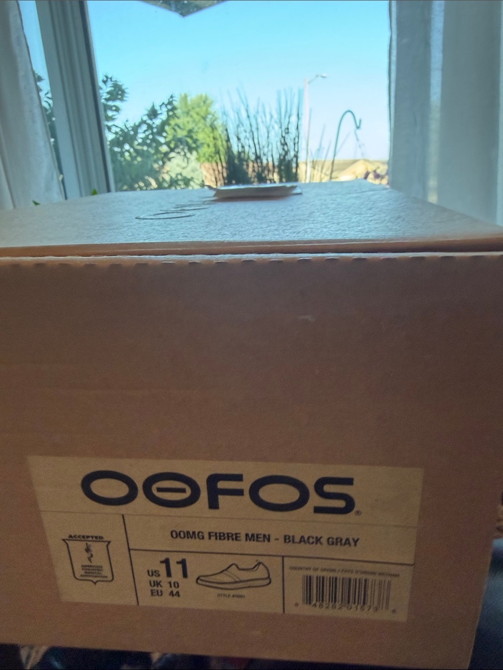 OOFOS Men's Black Slip-On Loafers with Lime Green Insole - Picture 11 of 11
